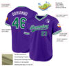Custom Purple Kelly Green-White Authentic Throwback Baseball Jersey