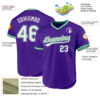 Custom Purple White-Kelly Green Authentic Throwback Baseball Jersey