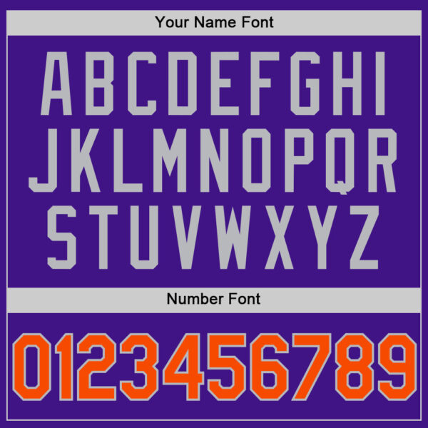 Custom Purple Orange-Gray Authentic Throwback Baseball Jersey