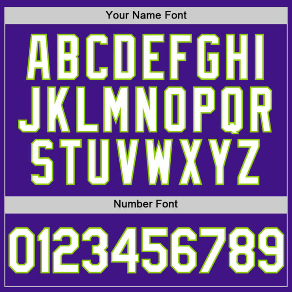 Custom Purple White-Neon Green Authentic Throwback Baseball Jersey