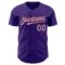 Custom Purple Light Blue-Red Authentic Baseball Jersey