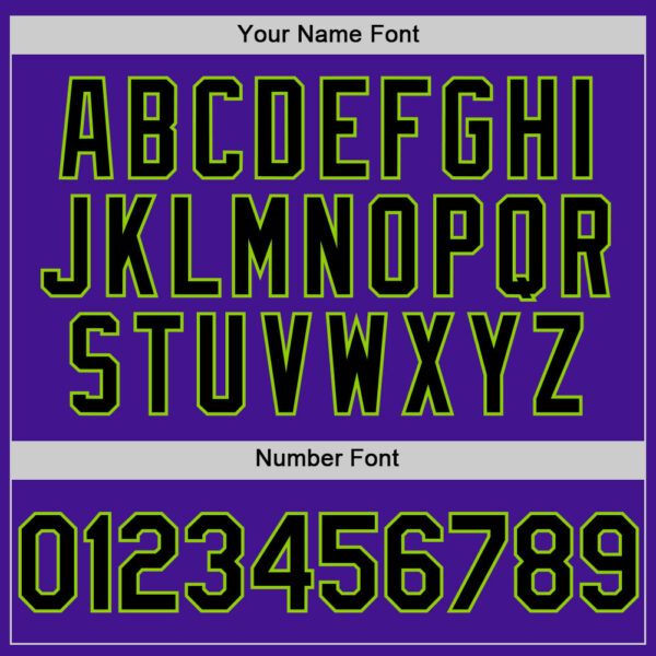 Custom Purple Black-Neon Green Mesh Authentic Throwback Baseball Jersey