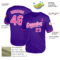 Custom Purple Pink-White Mesh Authentic Throwback Baseball Jersey