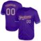Custom Purple Light Blue-Red Mesh Authentic Throwback Baseball Jersey