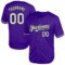 Custom Purple White-Black Mesh Authentic Throwback Baseball Jersey