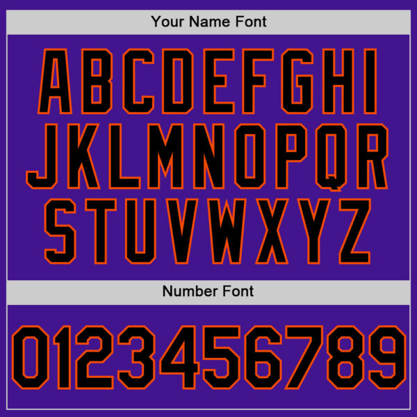 Custom Purple Black-Orange Mesh Authentic Throwback Baseball Jersey