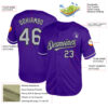 Custom Purple Gray-Black Mesh Authentic Throwback Baseball Jersey
