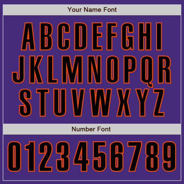 Custom Purple Black-Orange Authentic Baseball Jersey