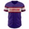 Custom Purple White-Red Authentic Baseball Jersey
