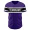 Custom Purple White-Black Authentic Baseball Jersey