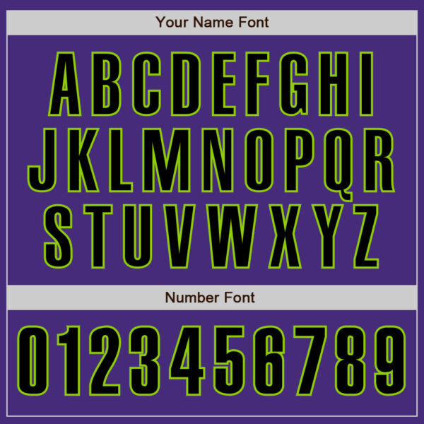 Custom Purple Black-Neon Green Authentic Baseball Jersey