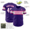 Custom Purple White-Pink Authentic Baseball Jersey
