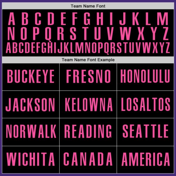 Custom Purple Black-Pink Authentic Baseball Jersey