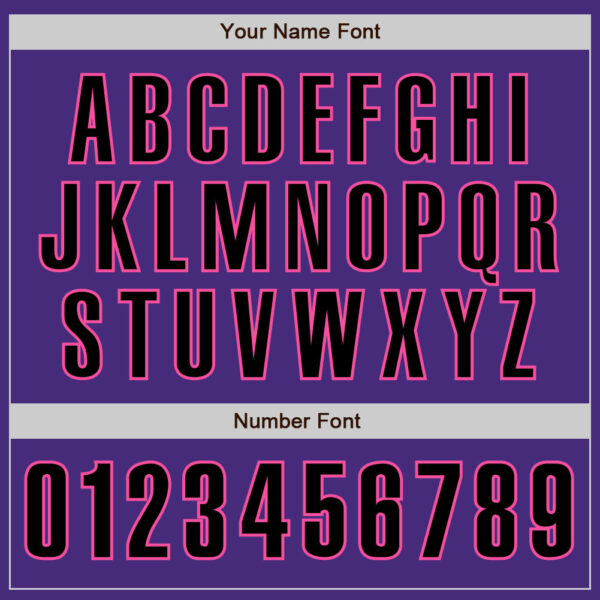 Custom Purple Black-Pink Authentic Baseball Jersey