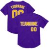 Custom Purple Gold-White Mesh Authentic Throwback Baseball Jersey