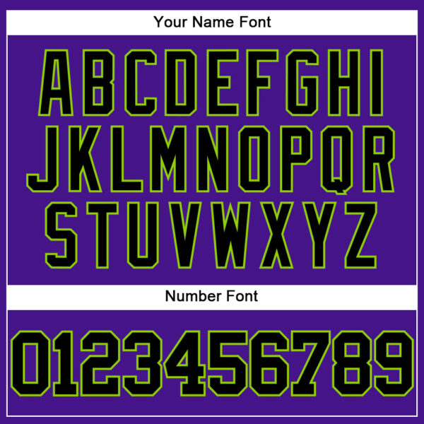 Custom Purple Black-Neon Green Mesh Authentic Throwback Baseball Jersey