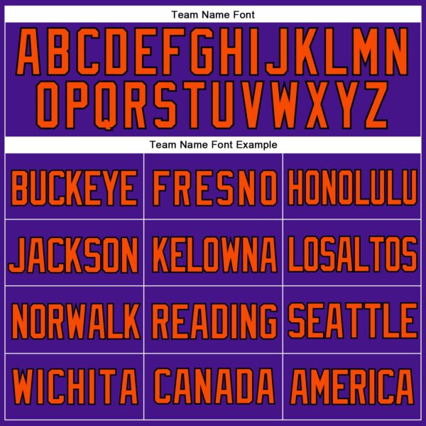 Custom Purple Black-Orange Mesh Authentic Throwback Baseball Jersey