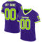 Purple0679 Custom Purple Neon Green-White Mesh Authentic Throwback Football Jersey