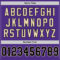 Purple0681-3 Custom Purple Black-Cream Mesh Authentic Throwback Football Jersey