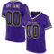 Purple0681 Custom Purple Black-Cream Mesh Authentic Throwback Football Jersey