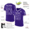 Purple0683-1 Custom Purple White Mesh Authentic Throwback Football Jersey