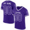Purple0683 Custom Purple White Mesh Authentic Throwback Football Jersey