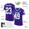 Custom Purple White-Light Blue Mesh Authentic Throwback Football Jersey