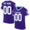 Purple0688 Custom Purple White-Light Blue Mesh Authentic Throwback Football Jersey