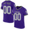 Purple0690 Custom Purple Gray-Black Mesh Authentic Throwback Football Jersey