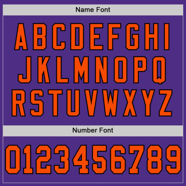 Custom Purple Orange-Black Mesh Authentic Throwback Football Jersey