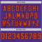 Purple0691-3 Custom Purple Orange-Black Mesh Authentic Throwback Football Jersey