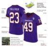 Custom Purple Red-Black Mesh Authentic Throwback Football Jersey