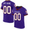 Purple0692 Custom Purple Red-Black Mesh Authentic Throwback Football Jersey