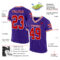 Purple0693-1 Custom Purple Red-White Mesh Authentic Throwback Football Jersey