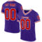Purple0693 Custom Purple Red-White Mesh Authentic Throwback Football Jersey