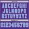 Purple0694-3 Custom Purple Light Blue-White Mesh Authentic Throwback Football Jersey