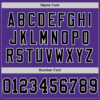 Custom Purple Black-White Mesh Authentic Throwback Football Jersey