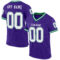 Purple0697 Custom Purple White-Kelly Green Mesh Authentic Throwback Football Jersey