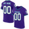Purple0698 Custom Purple Black-Teal Mesh Authentic Throwback Football Jersey