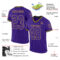 Purple0699-1 Custom Purple Old Gold-Black Mesh Authentic Throwback Football Jersey