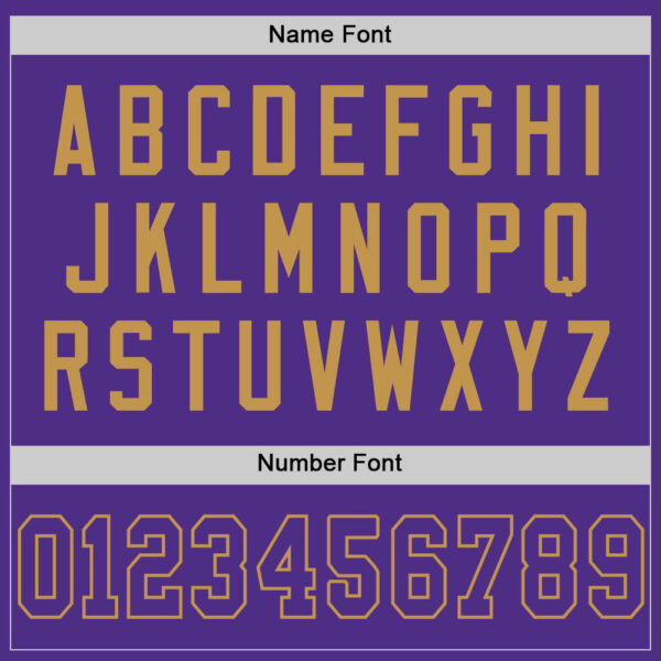 Custom Purple Old Gold-Black Mesh Authentic Throwback Football Jersey