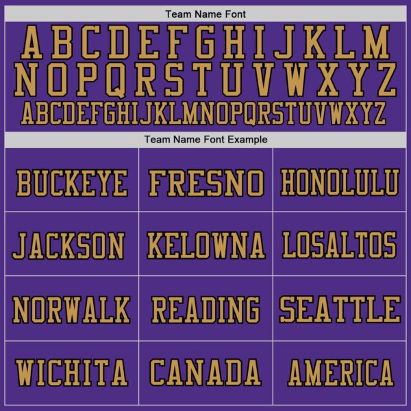 Custom Purple Old Gold-Black Mesh Authentic Throwback Football Jersey