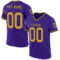 Purple0700 Custom Purple Old Gold-Black Mesh Authentic Throwback Football Jersey