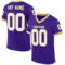 Purple0701 Custom Purple White-Old Gold Mesh Authentic Throwback Football Jersey