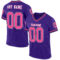 Purple0702 Custom Purple Pink-Black Mesh Authentic Throwback Football Jersey