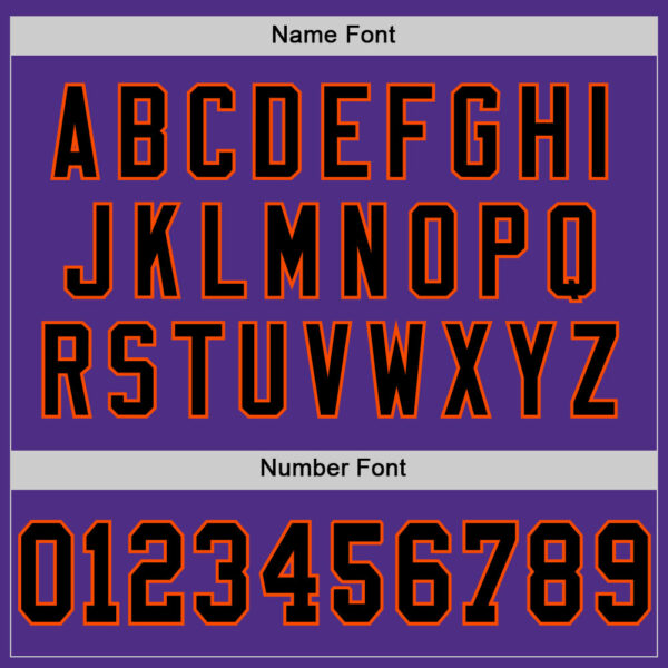 Custom Purple Black-Orange Mesh Authentic Throwback Football Jersey