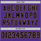 Purple0744-3 Custom Purple Black-Old Gold Mesh Authentic Throwback Football Jersey