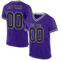 Purple0746 Custom Purple Black-Gray Mesh Authentic Throwback Football Jersey