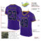 Purple0748-1 Custom Purple Navy-Old Gold Mesh Authentic Throwback Football Jersey