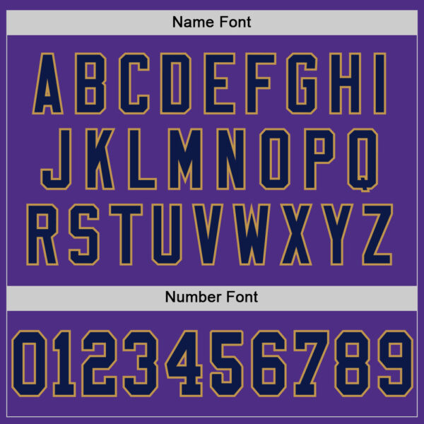 Custom Purple Navy-Old Gold Mesh Authentic Throwback Football Jersey